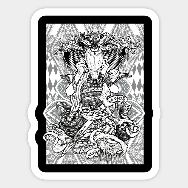 Sacred Goat Gemotrical Alchemical Astrology Magic Sticker by Esoteric Origins